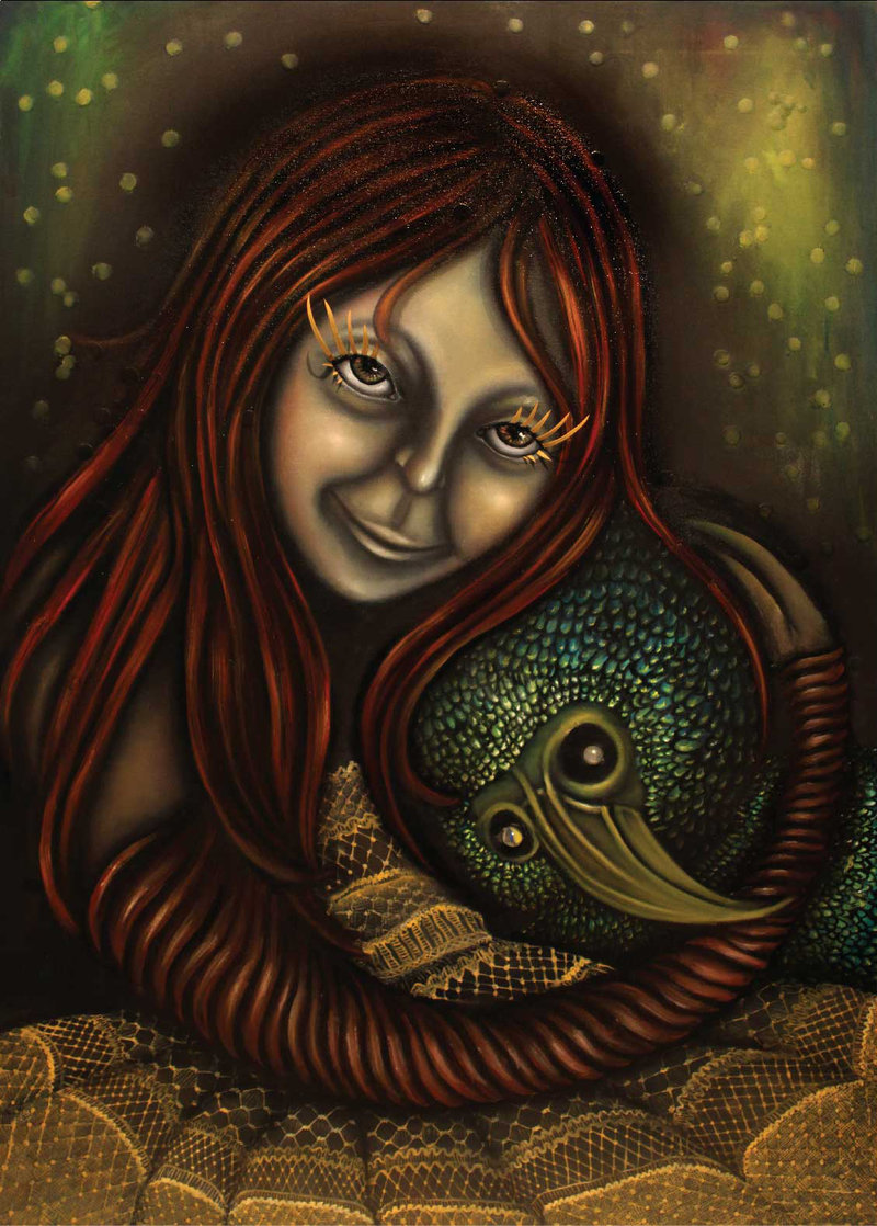 Diana Armas / Niña y pájaro | Armas Diana